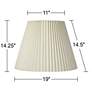 Springcrest Ivory White Pleated Lamp Shade 11x19x14.5 (Spider)