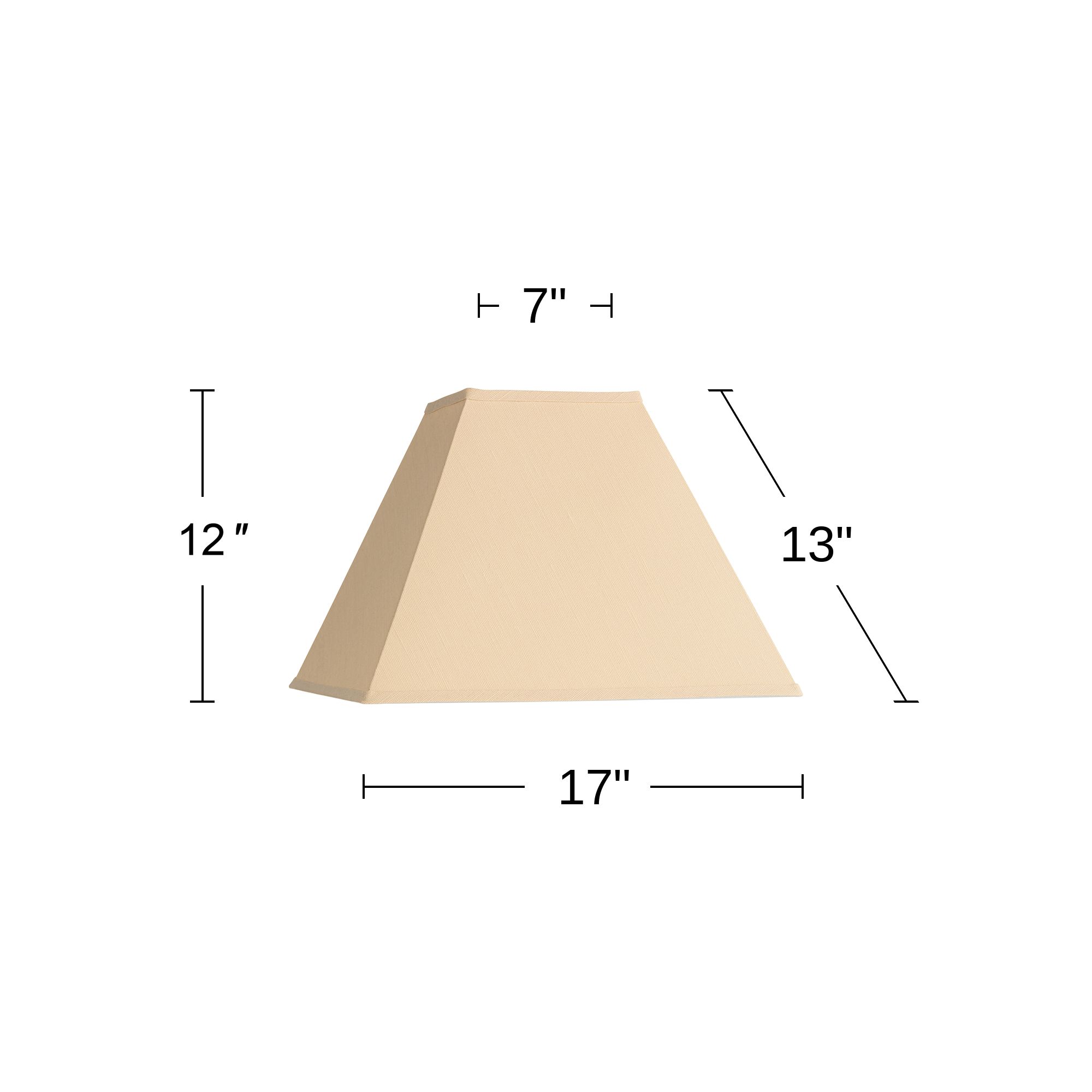 Springcrest Jimi Beige Linen Square Lamp Shade 7x17x13 (Spider)