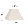 4_Springcrest Jimi Beige Linen Square Lamp Shade 7x17x13 (Spider) more views