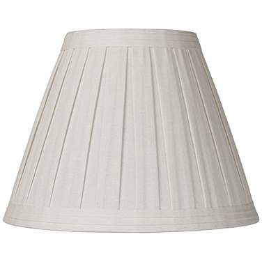 Springcrest Jody Off-White Linen Box Pleat Lamp Shade 7x14x11 (Spider)