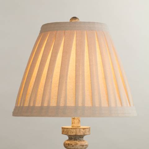 Springcrest Jody Off-White Linen Box Pleat Lamp Shade 7x14x11 (Spider)