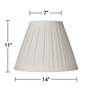 5_Springcrest Jody Off-White Linen Box Pleat Lamp Shade 7x14x11 (Spider) more views