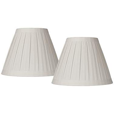 Springcrest Jody Off-White Linen Pleat Shades 7x14x11 (Spider) Set of 2