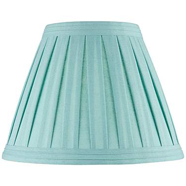 Springcrest Jody Turquoise Linen Box Pleat Empire Shade 7x14x11 (Spider)