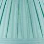2_Springcrest Jody Turquoise Linen Box Pleat Empire Shade 7x14x11 (Spider) more views
