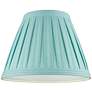 3_Springcrest Jody Turquoise Linen Box Pleat Empire Shade 7x14x11 (Spider) more views