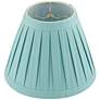 4_Springcrest Jody Turquoise Linen Box Pleat Empire Shade 7x14x11 (Spider) more views