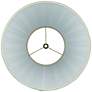 5_Springcrest Jody Turquoise Linen Box Pleat Empire Shade 7x14x11 (Spider) more views