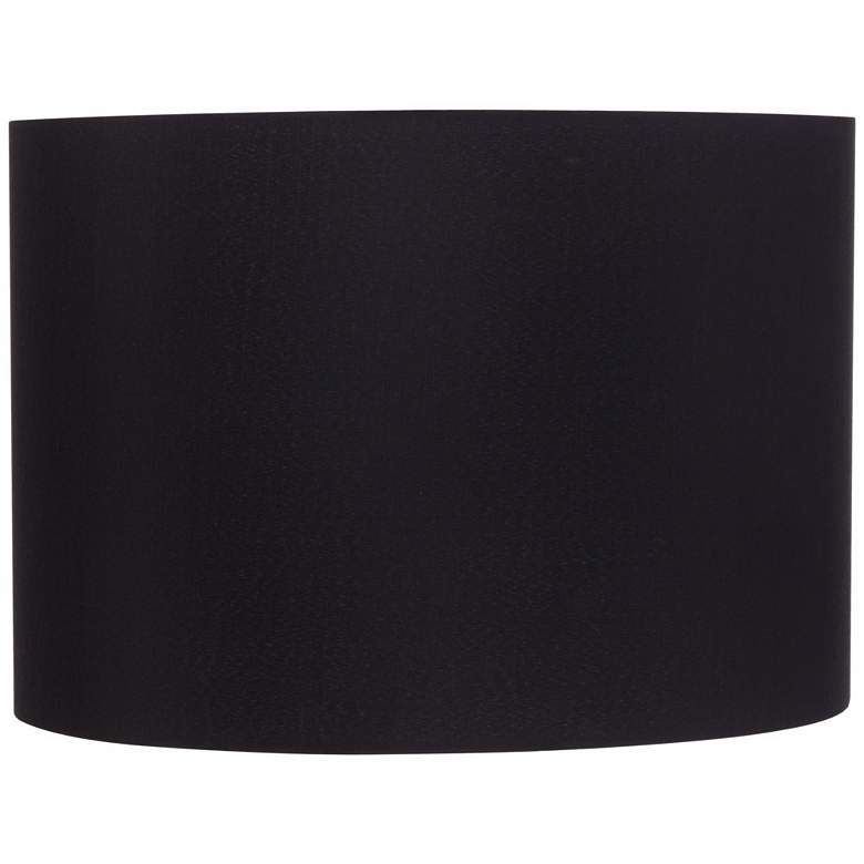 Image 1 Springcrest Jonna Black Fabric Hardback Drum Lamp Shade 16x16x11 (Spider)