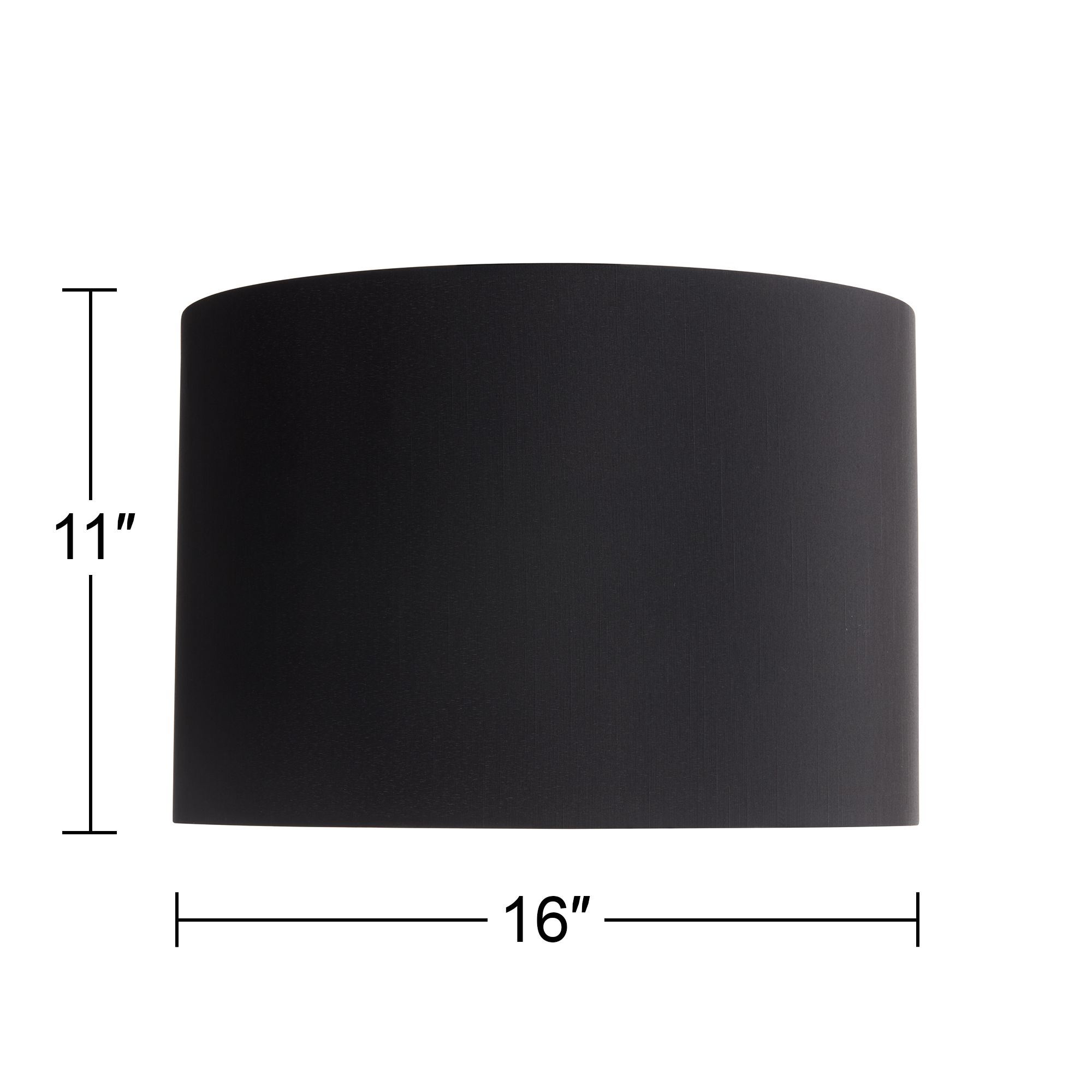 Springcrest Jonna Black Fabric Hardback Drum Lamp Shade 16x16x11 (Spider)