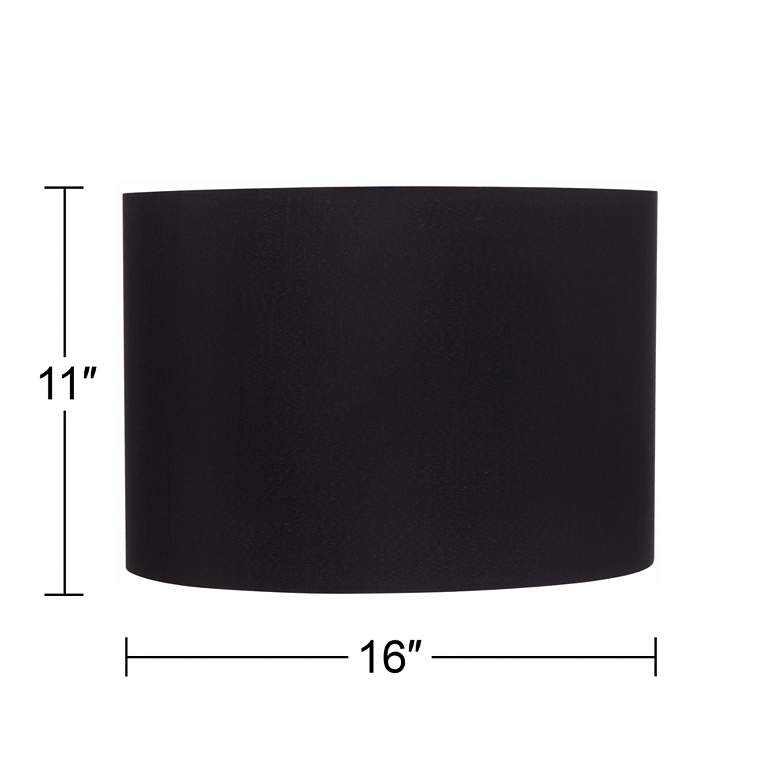 Image 5 Springcrest Jonna Black Fabric Hardback Drum Lamp Shade 16x16x11 (Spider) more views
