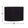 5_Springcrest Jonna Black Fabric Hardback Drum Lamp Shade 16x16x11 (Spider) more views