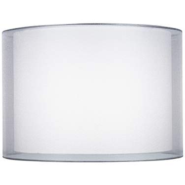 Springcrest Jonna Sheer Silver and White Double Shade 16x16x11 (Spider)