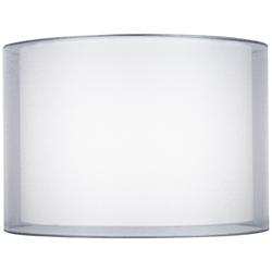 Springcrest Jonna Sheer Silver and White Double Shade 16x16x11 (Spider)