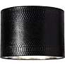 2_Springcrest Julie Black Reptile Print Drum Shade 15x15x11 (Spider) more views