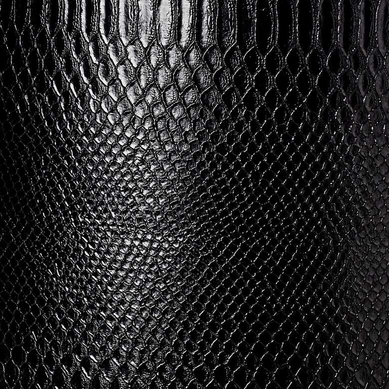 Image 4 Springcrest Julie Black Reptile Print Drum Shade 15x15x11 (Spider) more views