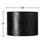 5_Springcrest Julie Black Reptile Print Drum Shade 15x15x11 (Spider) more views