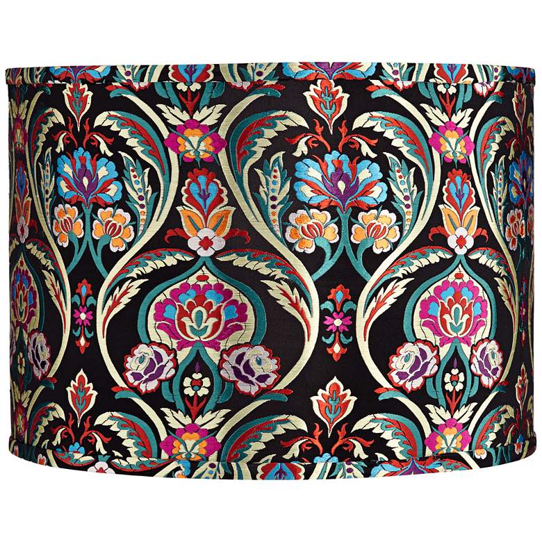 Image 1 Springcrest Julie Bohemian Embroidered Drum Lamp Shade 15x15x11 (Spider)