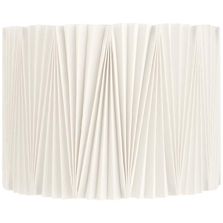 Image 1 Springcrest Julie Off-White Diamond Pleat Drum Shade 15x15x11 (Spider)