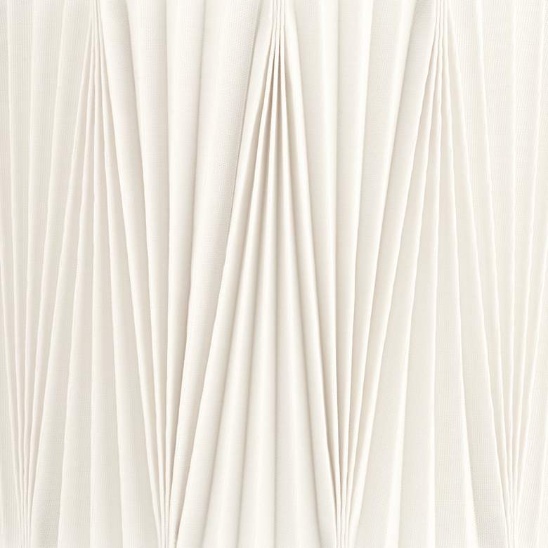 Image 2 Springcrest Julie Off-White Diamond Pleat Drum Shade 15x15x11 (Spider) more views