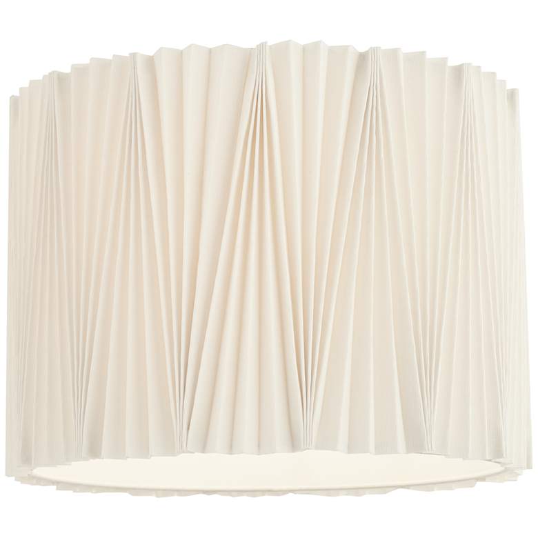 Image 3 Springcrest Julie Off-White Diamond Pleat Drum Shade 15x15x11 (Spider) more views