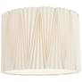 3_Springcrest Julie Off-White Diamond Pleat Drum Shade 15x15x11 (Spider) more views