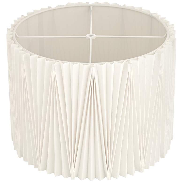 Image 4 Springcrest Julie Off-White Diamond Pleat Drum Shade 15x15x11 (Spider) more views