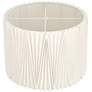 4_Springcrest Julie Off-White Diamond Pleat Drum Shade 15x15x11 (Spider) more views