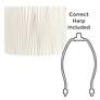6_Springcrest Julie Off-White Diamond Pleat Drum Shade 15x15x11 (Spider) more views