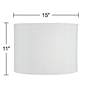 5_Springcrest Julie White Plastic Weave Drum Lamp Shade 15x15x11 (Spider) more views