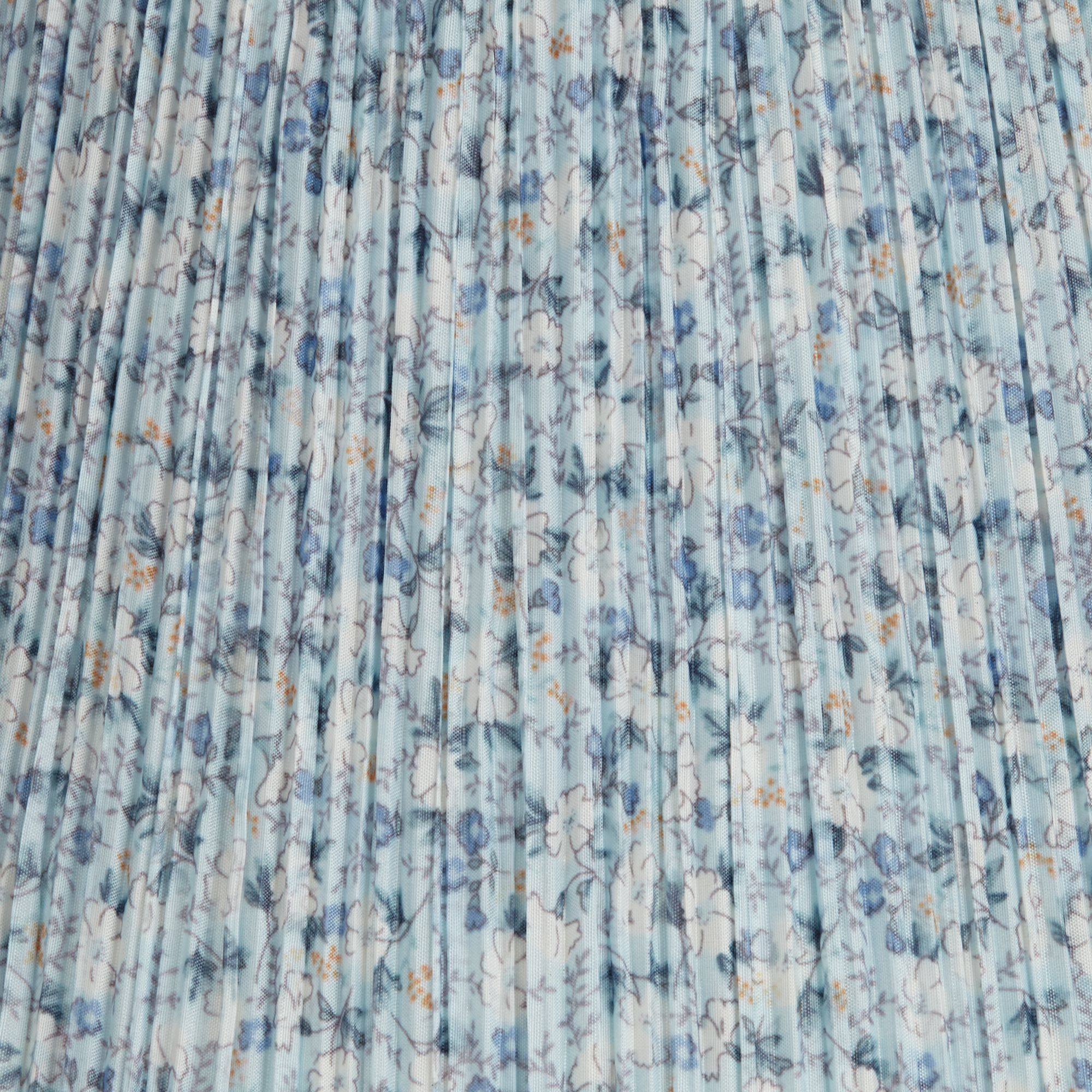 Image 2 Springcrest Kasey Blue Floral Pleated Empire Lamp Shade 8x13x11 (Spider) more views