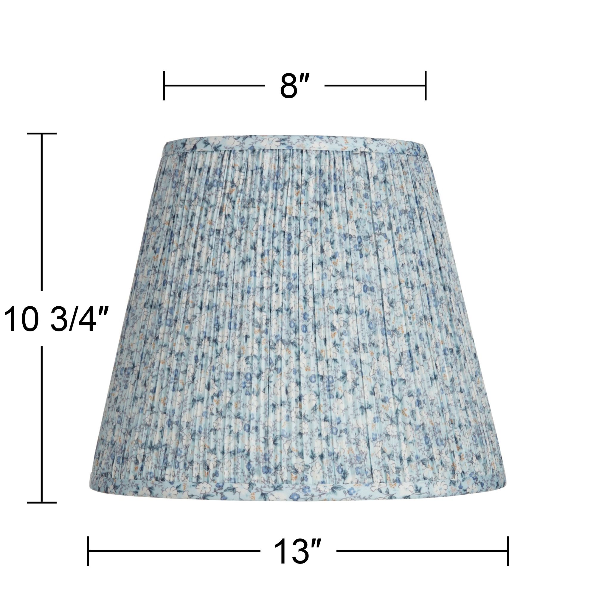 Springcrest Kasey Blue Floral Pleated Empire Lamp Shade 8x13x11 (Spider)