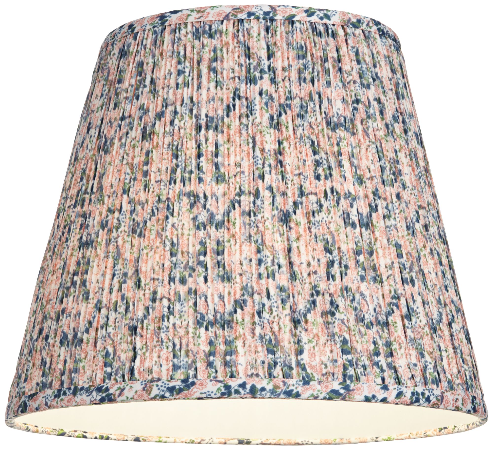 Image 4 Springcrest Kasey Pink Blue Floral Shirred Empire Shade 8x13x11 (Spider) more views
