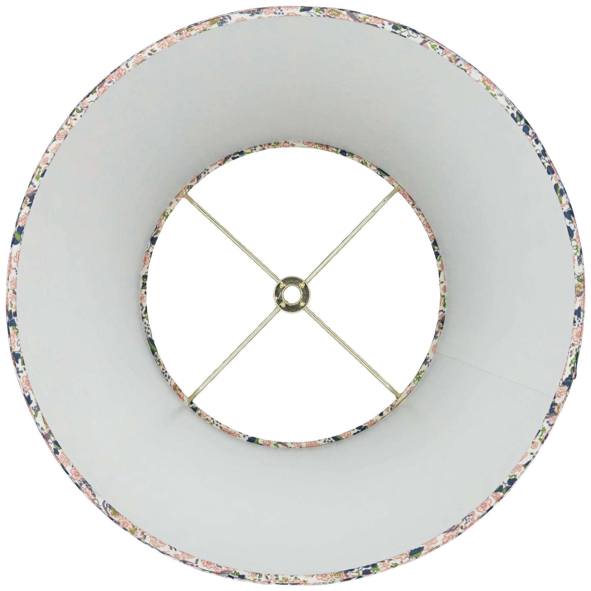 Image 6 Springcrest Kasey Pink Blue Floral Shirred Empire Shade 8x13x11 (Spider) more views