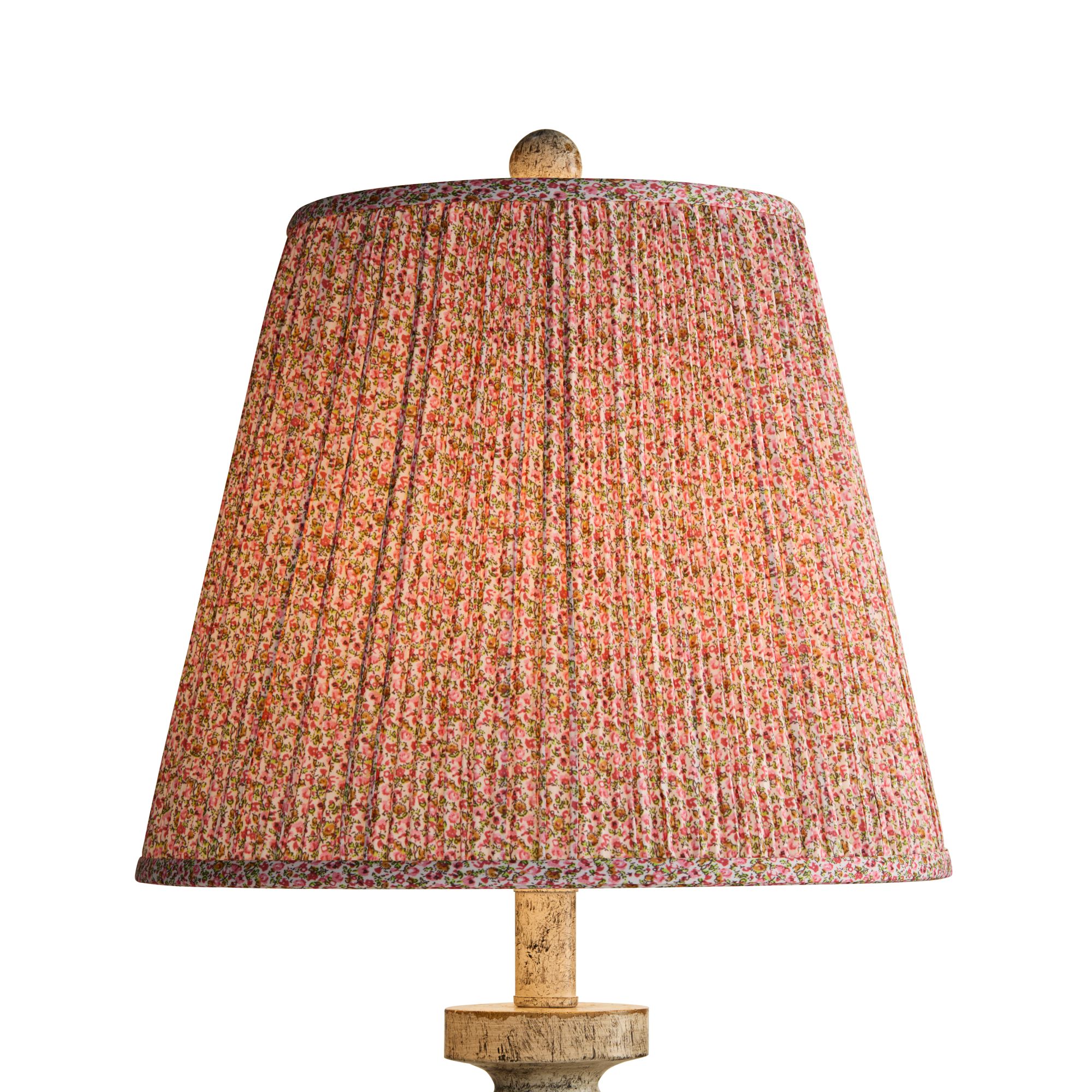 Springcrest Kasey Red Pink Floral Shirred Empire Shade 8x13x11 (Spider)