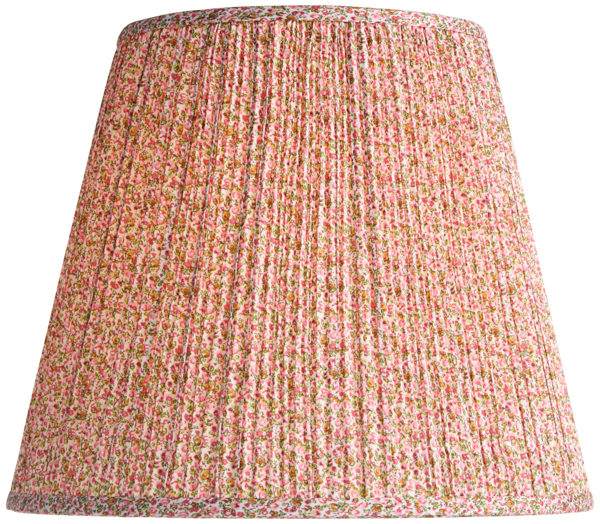 Springcrest Kasey Red Pink Floral Shirred Empire Shade 8x13x11 (Spider)