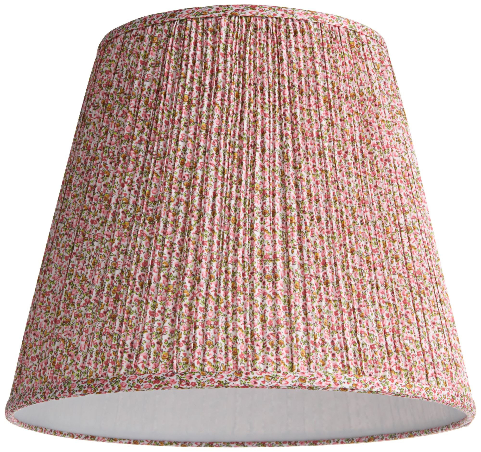Springcrest Kasey Red Pink Floral Shirred Empire Shade 8x13x11 (Spider)
