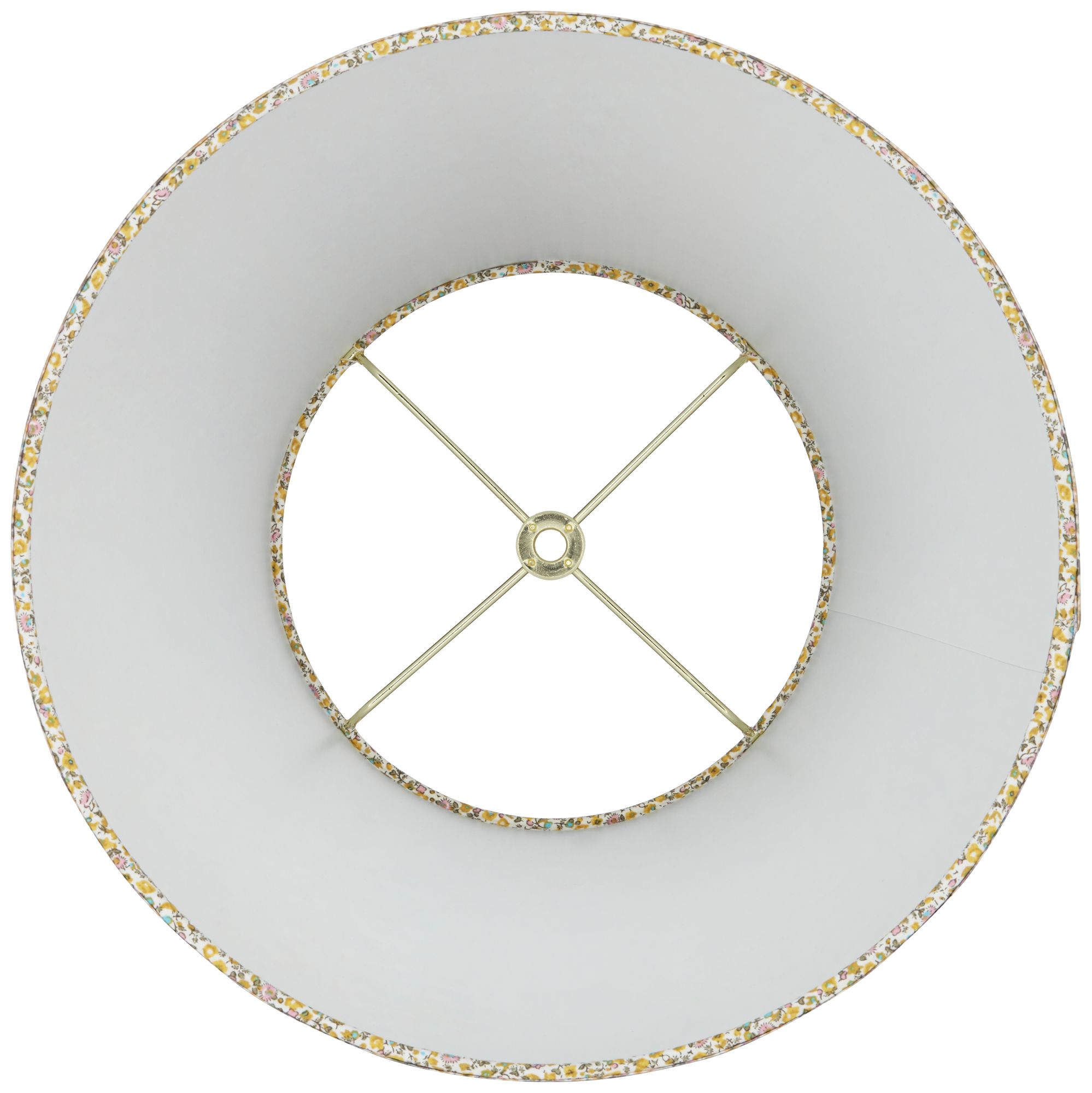 Image 6 Springcrest Kasey Yellow Pastel Shirred Empire Shade 8x13x11 (Spider) more views