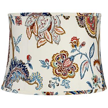 Springcrest Katie Paisley Floral Pinched Drum Shade 14x16x11.5 (Spider)