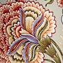 2_Springcrest Katie Sage Green Flower Print Drum Shade 14x16x11.5 (Spider) more views