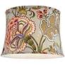 3_Springcrest Katie Sage Green Flower Print Drum Shade 14x16x11.5 (Spider) more views