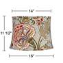 5_Springcrest Katie Sage Green Flower Print Drum Shade 14x16x11.5 (Spider) more views