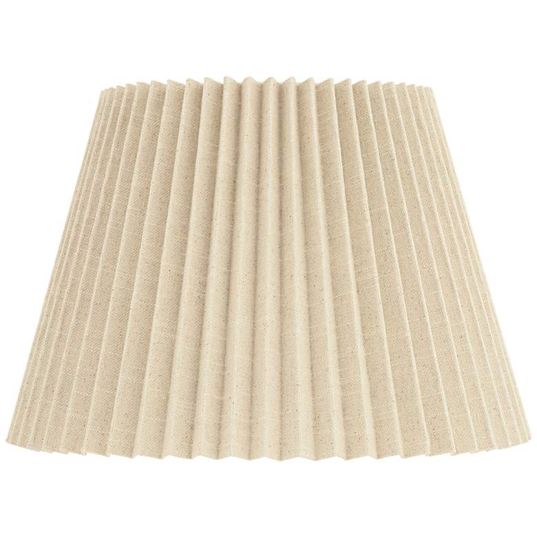 Image 1 Springcrest Kaya Beige Wide Pleated Lamp Shade 9x14.5x10 (Spider)