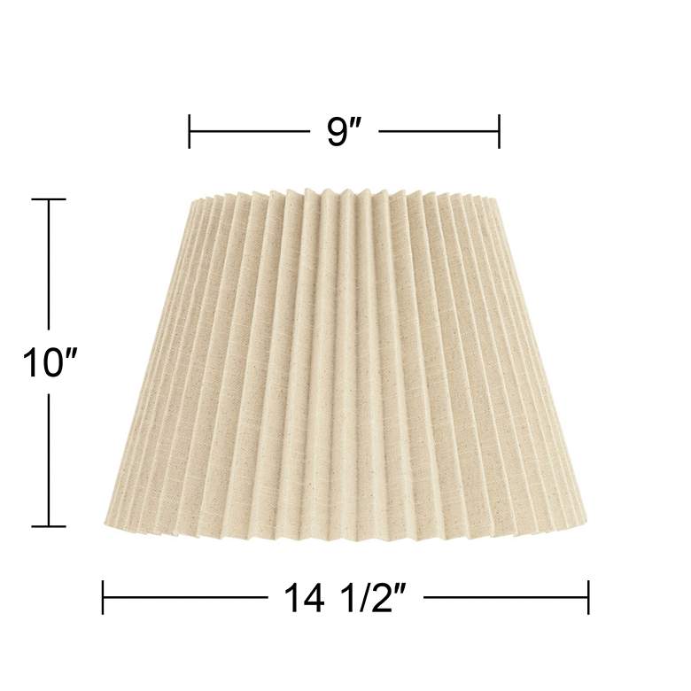 Image 7 Springcrest Kaya Beige Wide Pleated Lamp Shade 9x14.5x10 (Spider) more views