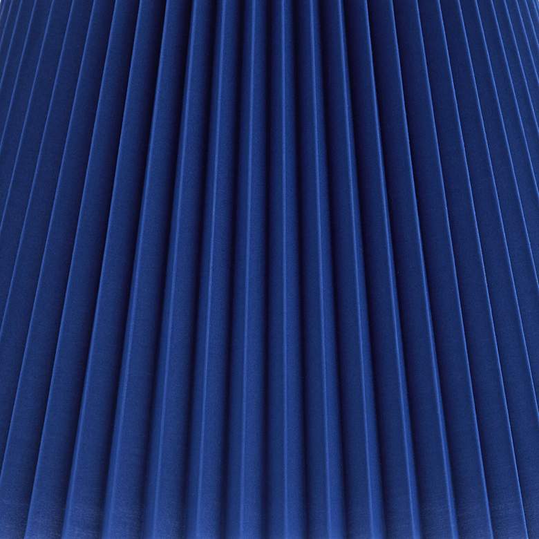 Image 2 Springcrest Kaya Blue Wide Pleated Lamp Shade 9x14.5x10 (Spider) more views
