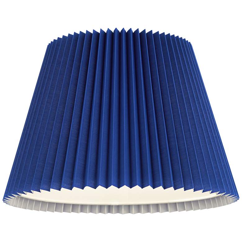 Image 3 Springcrest Kaya Blue Wide Pleated Lamp Shade 9x14.5x10 (Spider) more views