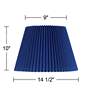 7_Springcrest Kaya Blue Wide Pleated Lamp Shade 9x14.5x10 (Spider) more views