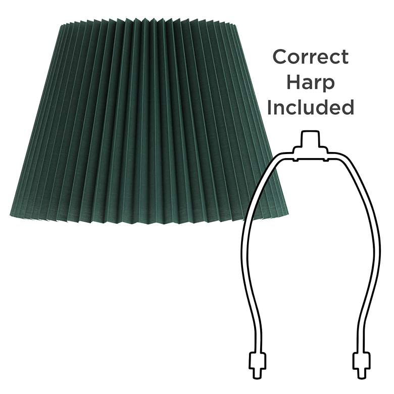 Image 6 Springcrest Kaya Green Wide Pleated Lamp Shade 9x14.5x10 (Spider) more views