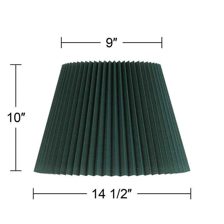 Image 7 Springcrest Kaya Green Wide Pleated Lamp Shade 9x14.5x10 (Spider) more views