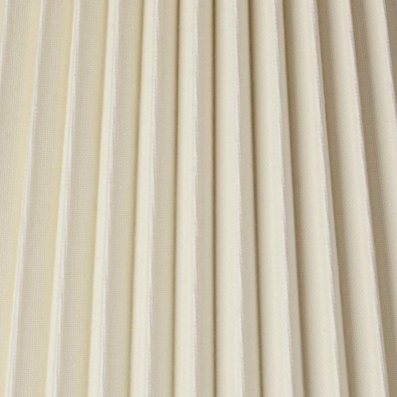 Image 2 Springcrest Kaya Off-White Linen Knife Pleat Lamp Shade 9x14.5x10 (Spider) more views